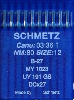 Иглы для промышленных машин Schmetz DCx27 №80