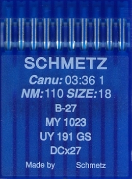 Иглы для промышленных машин Schmetz DCx27 №110