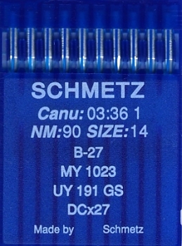 Иглы для промышленных машин Schmetz DCx27 №90