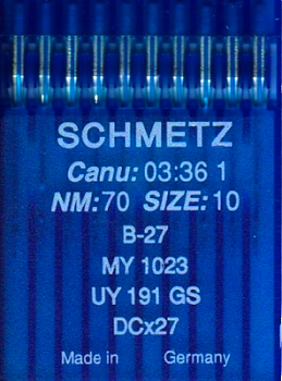 Иглы для промышленных машин Schmetz DCx27 №70