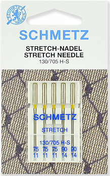 Иглы для швейных машин Schmetz №75-90 для эластичных тканей