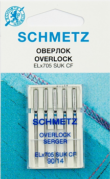 Иглы для швейных машин Schmetz SUK CF №90 оверлочные